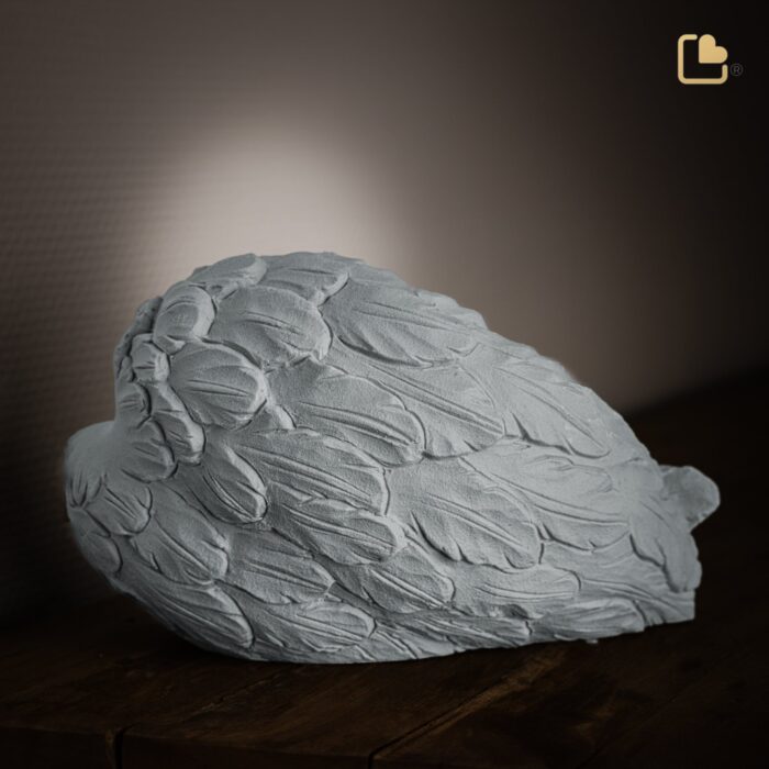 Porseleinen dierenurn - Angelic Hond zilver - 1,46 Liter