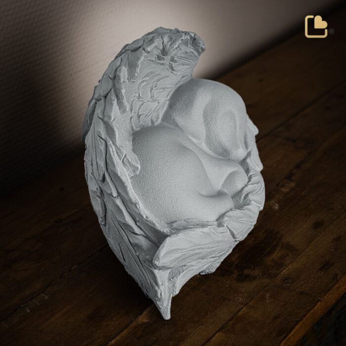 Porseleinen dierenurn - Angelic Hond zilver - 1,46 Liter