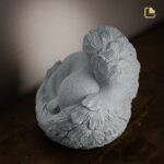 Porseleinen dierenurn - Angelic Hond zilver - 1,46 Liter