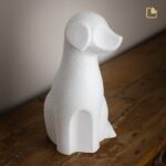 Porseleinen dierenurn - Hond Mist - 1,21 Liter
