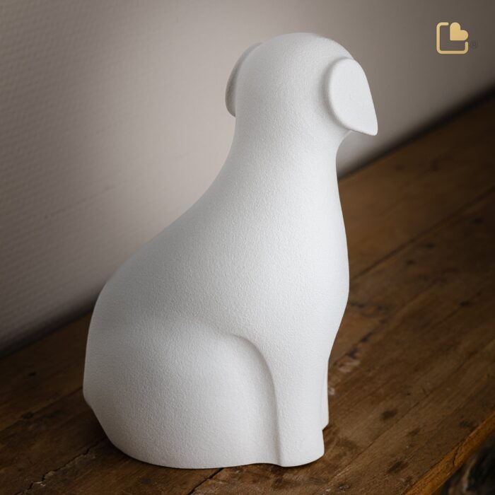 Porseleinen dierenurn - Hond Mist - 1,21 Liter