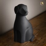 Porseleinen dierenurn - Hond Onyx - 1,21 Liter