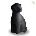 Porseleinen dierenurn - Hond Onyx - 1,21 Liter