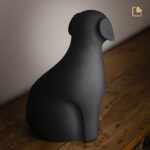 Porseleinen dierenurn - Hond Onyx - 1,21 Liter
