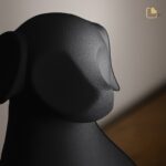 Porseleinen dierenurn - Hond Onyx - 1,21 Liter