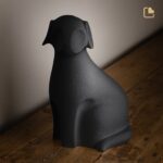 Porseleinen dierenurn - Hond Onyx - 1,21 Liter