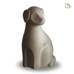 Porseleinen dierenurn - Hond Sand - 1,21 Liter