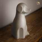 Porseleinen dierenurn - Hond Sand - 1,21 Liter