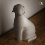 Porseleinen dierenurn - Hond Sand - 1,21 Liter
