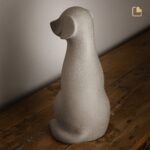 Porseleinen dierenurn - Hond Sand - 1,21 Liter