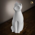 Porseleinen dierenurn - Kat Mist - 0,70 Liter
