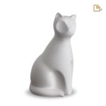 Porseleinen dierenurn - Kat Mist - 0,70 Liter