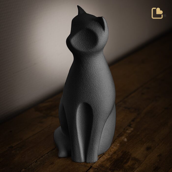 Porseleinen dierenurn - Kat Onyx - 0,70 Liter