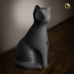 Porseleinen dierenurn - Kat Onyx - 0,70 Liter