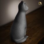 Porseleinen dierenurn - Kat Onyx - 0,70 Liter
