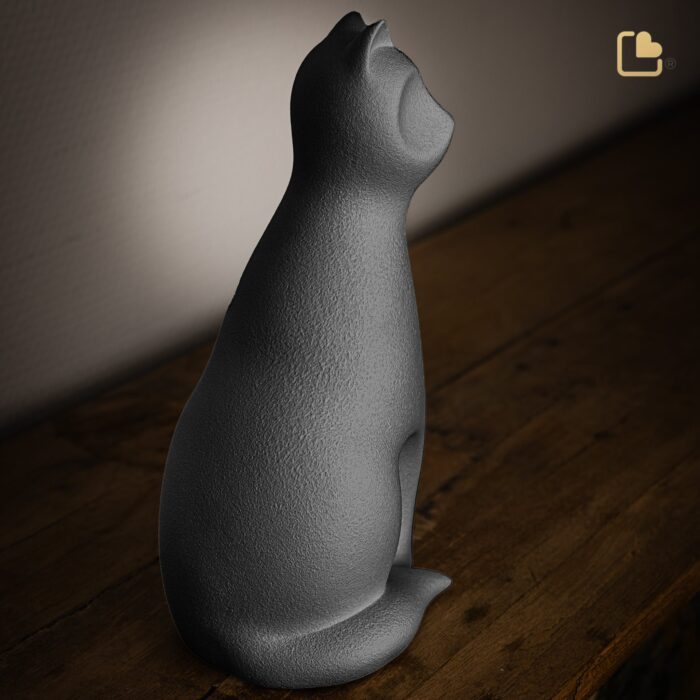 Porseleinen dierenurn - Kat Onyx - 0,70 Liter