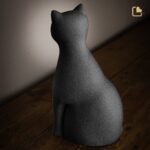 Porseleinen dierenurn - Kat Onyx - 0,70 Liter