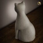 Porseleinen dierenurn - Kat Sand - 0,70 Liter