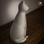 Porseleinen dierenurn - Kat Sand - 0,70 Liter