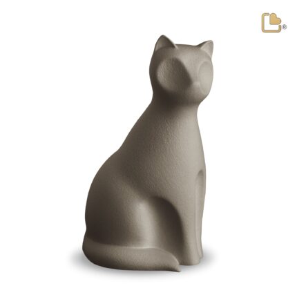 Porseleinen dierenurn - Kat Sand - 0,70 Liter
