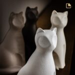 Porseleinen dierenurn - Kat Sand - 0,70 Liter