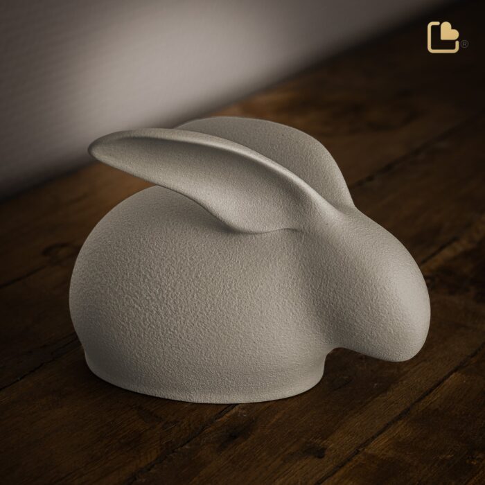 Porseleinen dierenurn - Rabbit bruin - 0,31 Liter