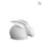 Porseleinen dierenurn - Rabbit wit - 0,31 Liter
