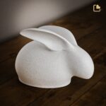 Porseleinen dierenurn - Rabbit wit - 0,31 Liter