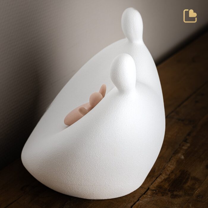 Porseleinen urn - Cradle Child wit - 3,02 Liter