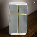 Porseleinen urn - Holy Kruis zilver - 3,80 Liter