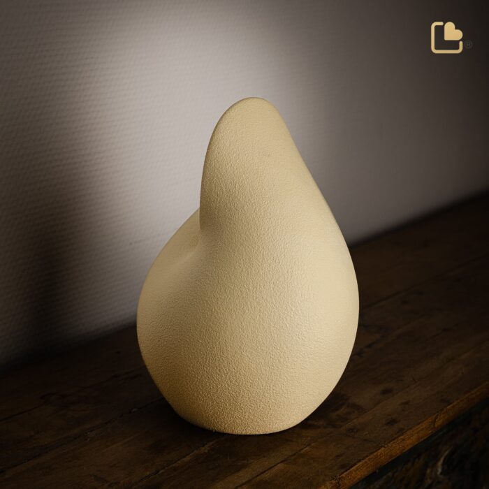Porseleinen urn - Soulful Shell geel - 4,11 Liter