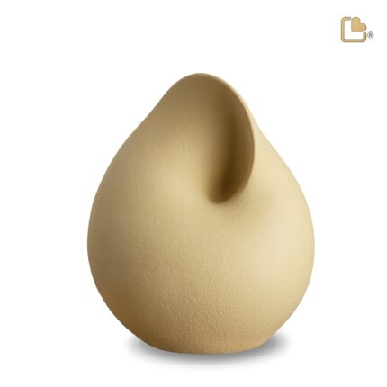 Porseleinen urn - Soulful Shell geel - 4,11 Liter