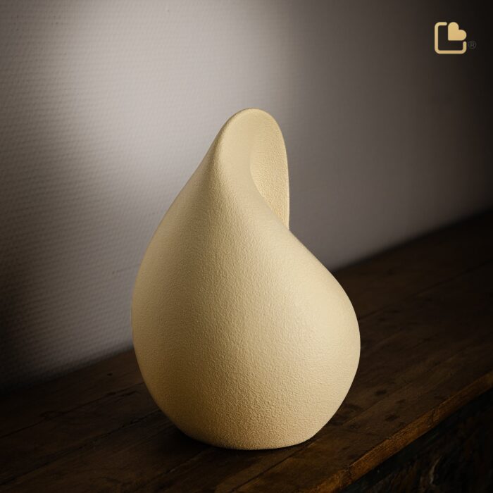 Porseleinen urn - Soulful Shell geel - 4,11 Liter
