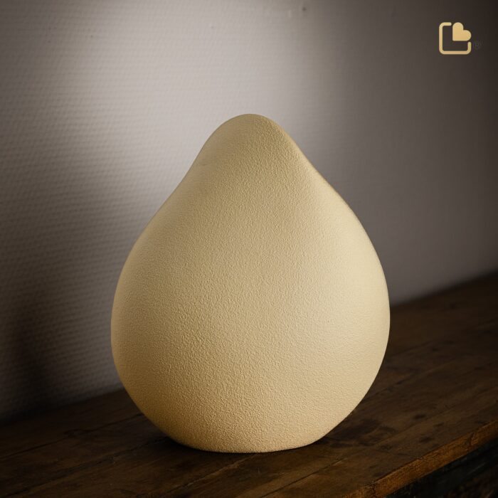 Porseleinen urn - Soulful Shell geel - 4,11 Liter