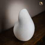 Porseleinen urn - Soulful Shell wit - 4,11 Liter