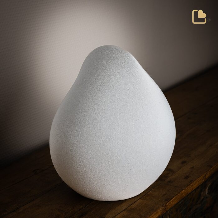 Porseleinen urn - Soulful Shell wit - 4,11 Liter