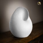 Porseleinen urn - Soulful Shell wit - 4,11 Liter