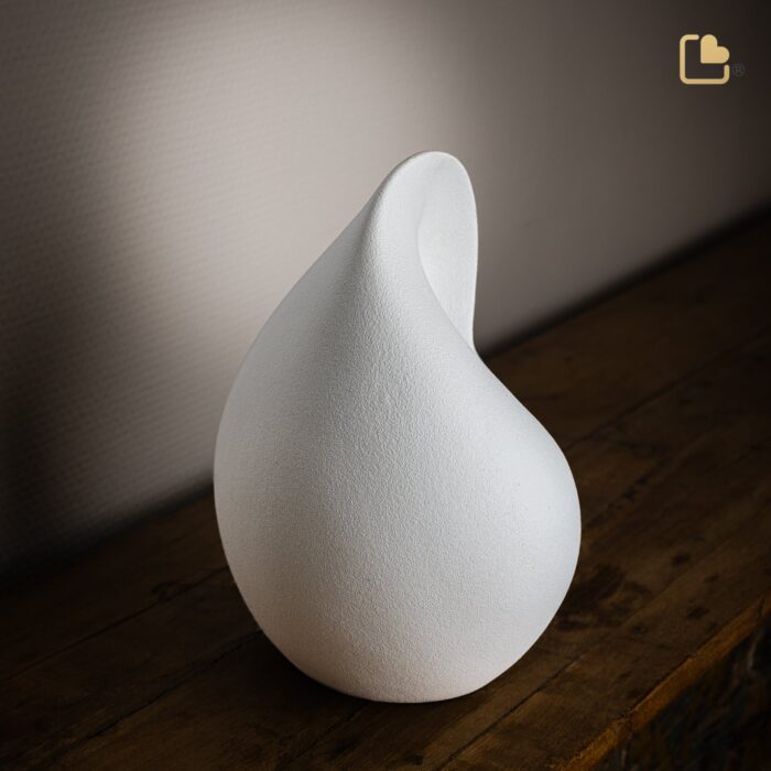 Porseleinen urn - Soulful Shell wit - 4,11 Liter
