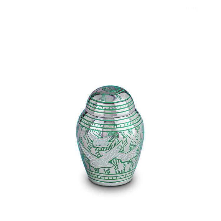 traditionele-keepsake-urntje-vogelurn-groen