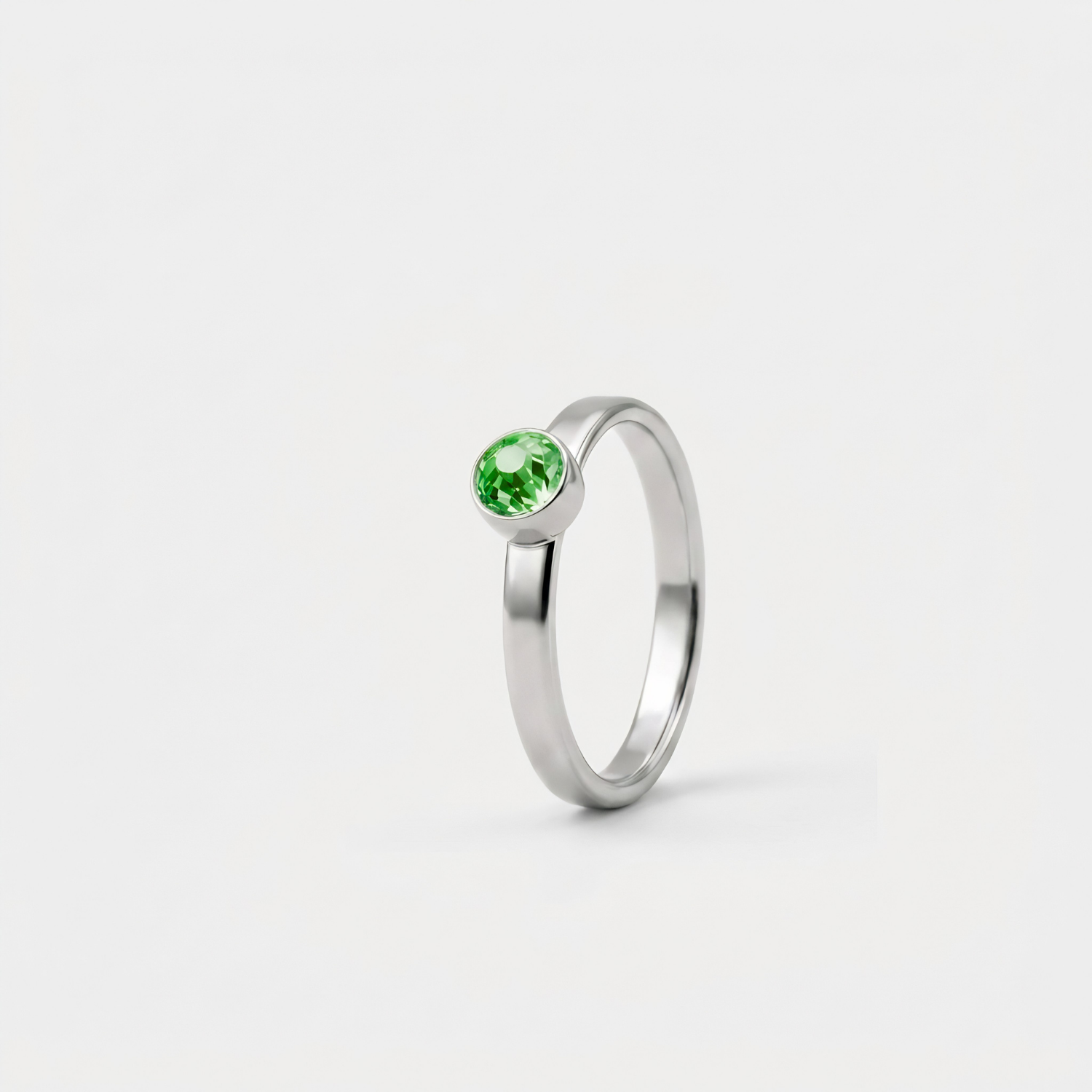 Ring - Augustus Groene Peridot - zilver Ring - Augustus Groene Peridot - zilver
