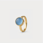 Ring - Blauwe Agaat - goud