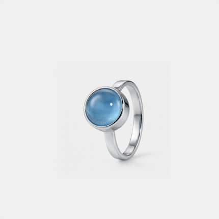 Ring - Blauwe Agaat - zilver