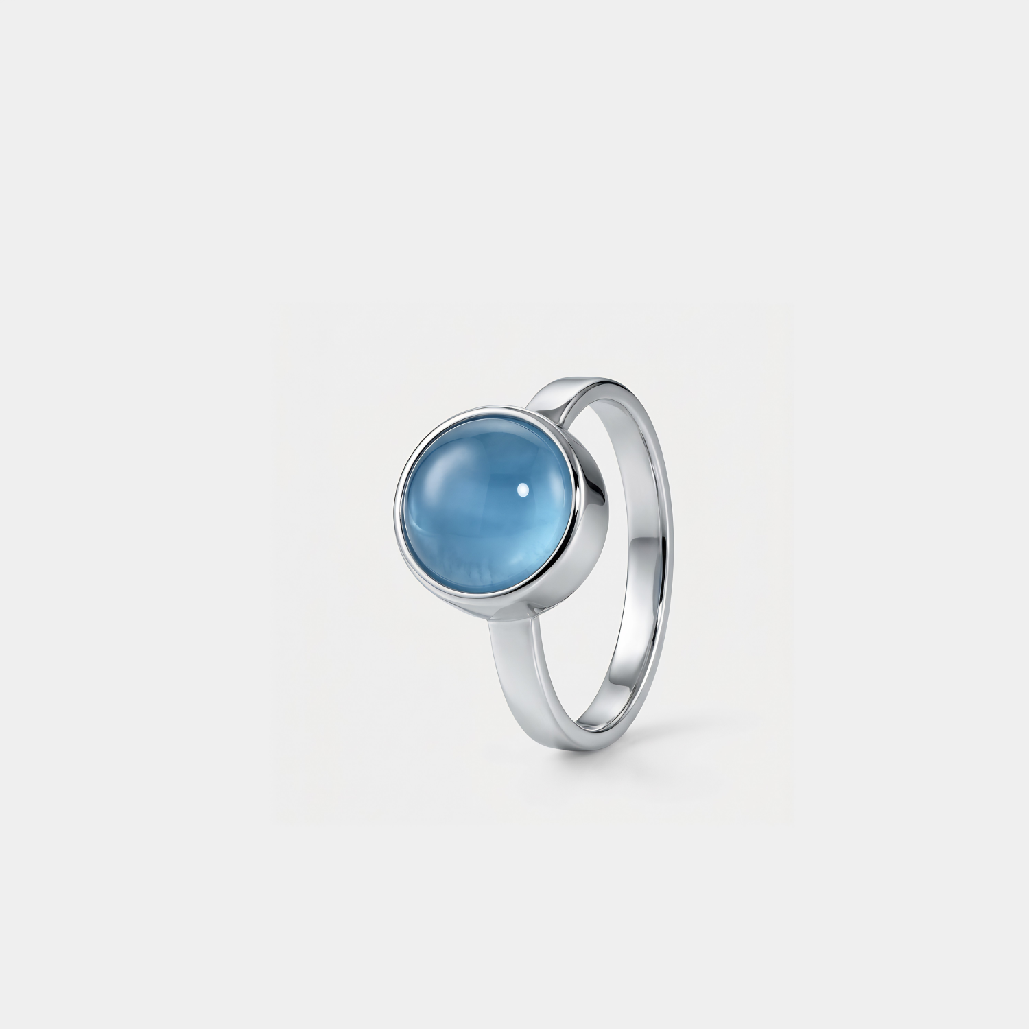 Ring - Blauwe Agaat - zilver Ring - Blauwe Agaat - zilver