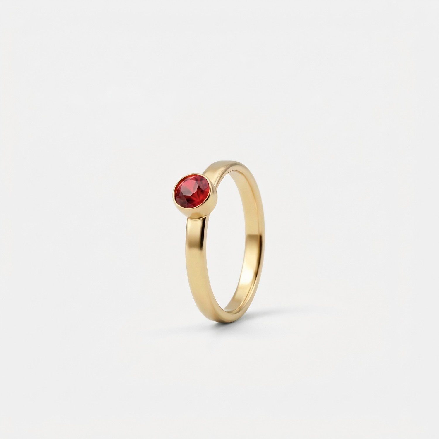 Ring - Januari Granaat - goud Ring - Januari Granaat - goud