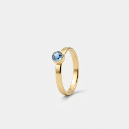 Ring - Maart Aquamarijn - goud