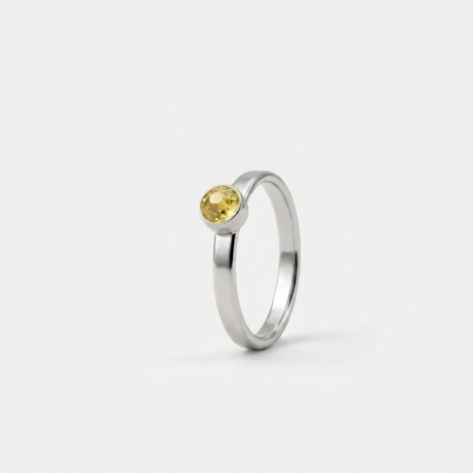 Ring - November Citrien - zilver