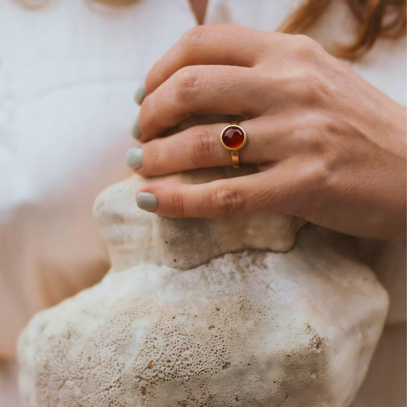 Ring - Rode Agaat - goud Ring - Rode Agaat - goud