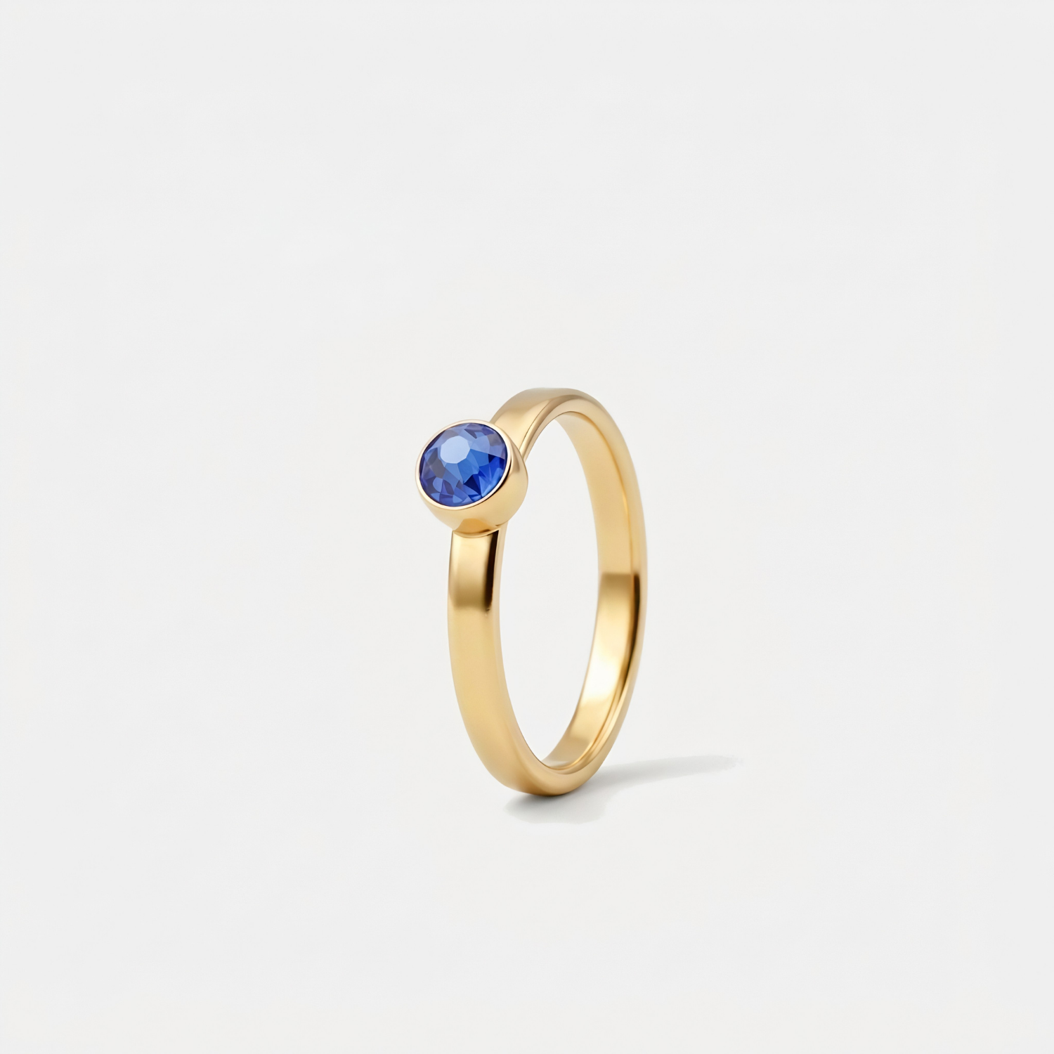 Ring - September Saffier - goud Ring - September Saffier - goud