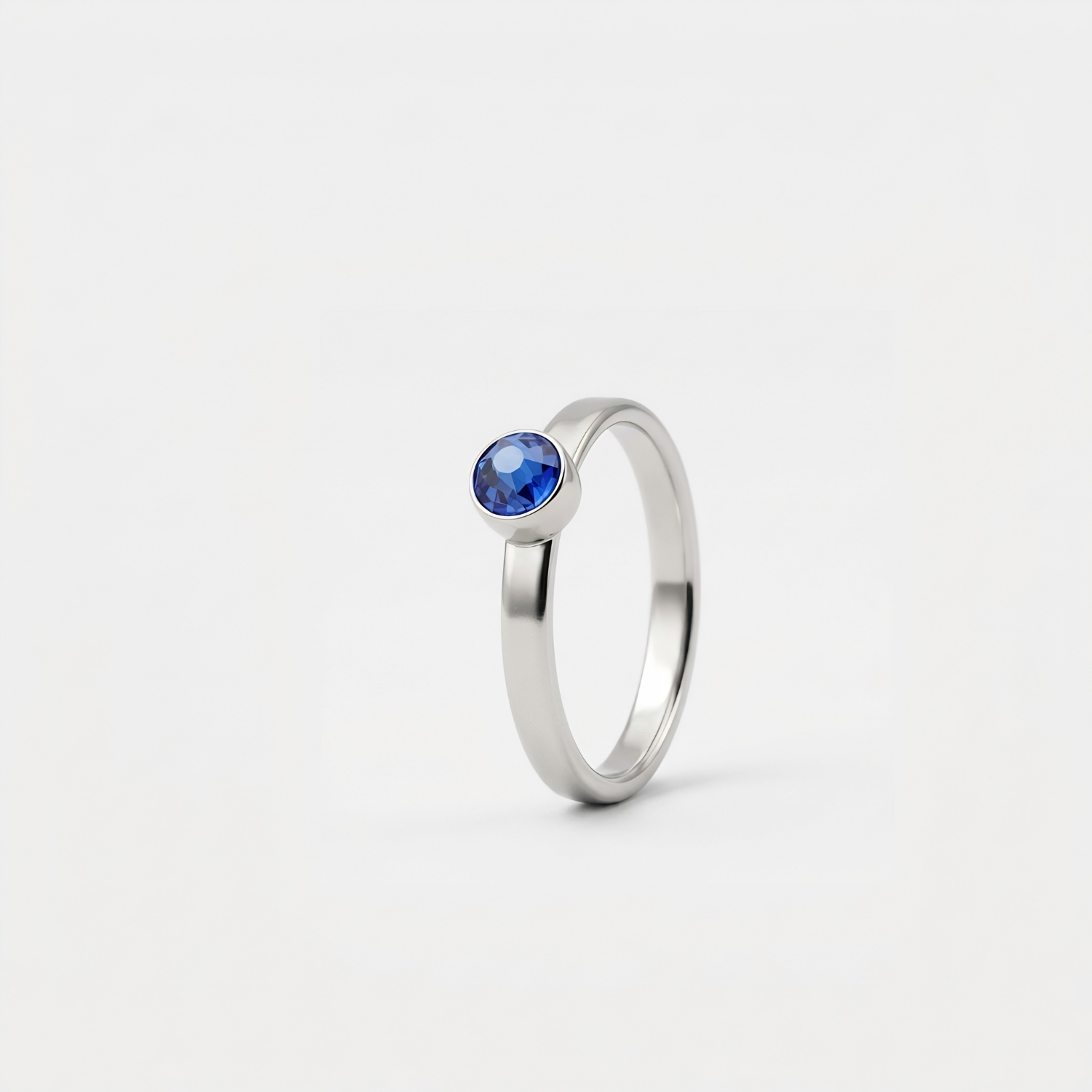 Ring - September Saffier - zilver Ring - September Saffier - zilver