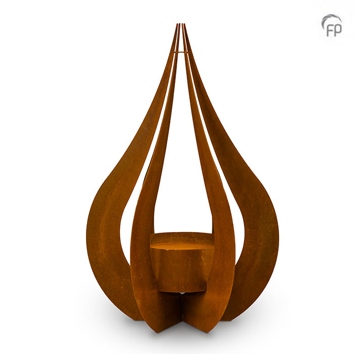 RVS urn - Cortenstaal tuin ornament Teardrop bruin - 8,80 Liter RVS urn - Cortenstaal tuin ornament Teardrop bruin - 8,80 Liter